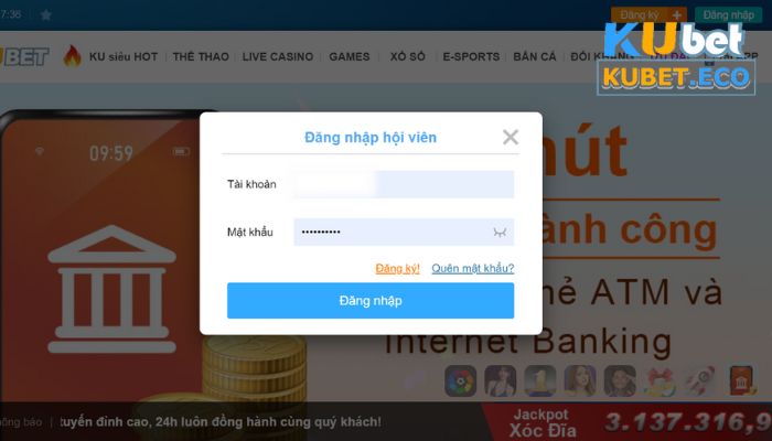 Đăng nhập Kubet chỉ với 2 thao tác đơn giản